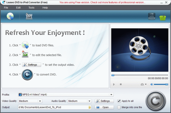 Leawo Free DVD to iPod Converter screenshot 2