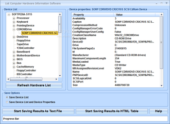 List Computer Hardware Information Software screenshot 2