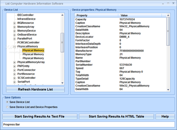 List Computer Hardware Information Software screenshot 5