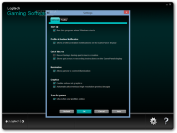 Logitech Gaming Software screenshot