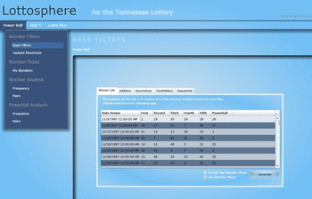 Lottosphere screenshot