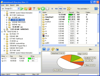 Low free disk space screenshot