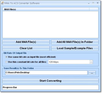 M4A To AC3 Converter Software screenshot