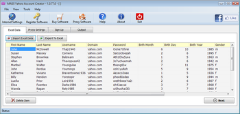 MASS Yahoo Account Creator screenshot