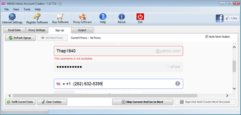 MASS Yahoo Account Creator screenshot 2