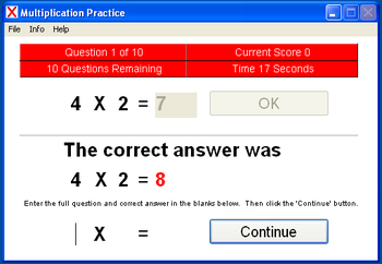 Master the Facts Multiplication screenshot