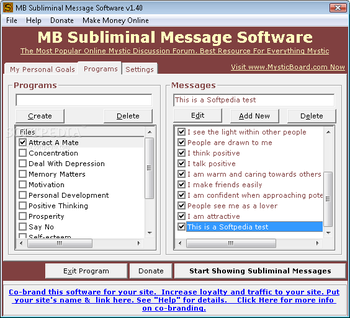 MB Free Subliminal Message Software screenshot 2