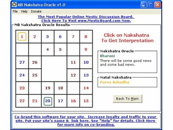 MB Nakshatra Oracle screenshot