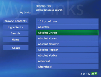 MCE Drinks Database screenshot 3