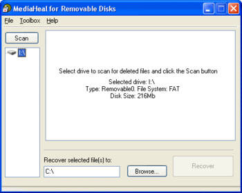 MediaHeal for Removable Disks screenshot