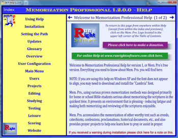 Memorization Professional Help screenshot