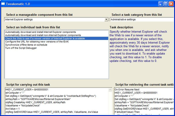 Microsoft Tweakomatic 1.0 screenshot