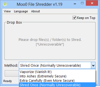 Moo0 File Shredder screenshot 2