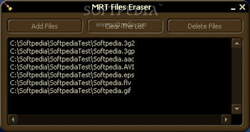 MRT Files Eraser screenshot