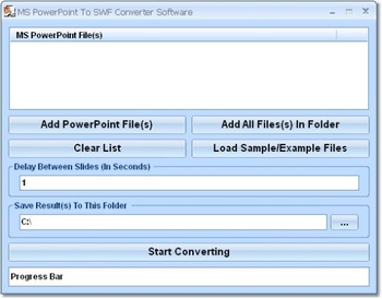 MS PowerPoint To SWF Converter Software screenshot
