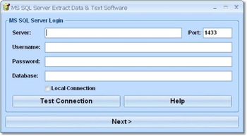 MS SQL Server Extract Data & Text Software screenshot