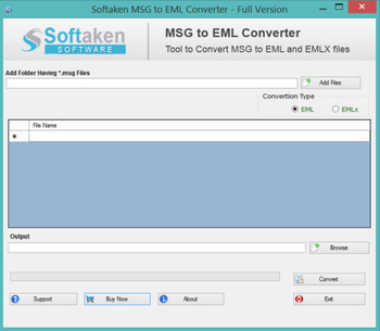 MSG to EML Converter screenshot