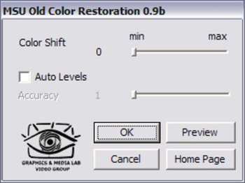 MSU Old Color Restoration for VirtualDub screenshot