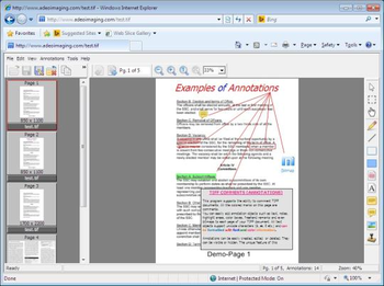 Multi-Page TIFF Editor  for Internet Explorer screenshot