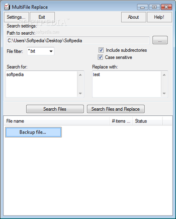 MultiFile Replace screenshot