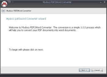 Mydocs PDF2Word Converter screenshot