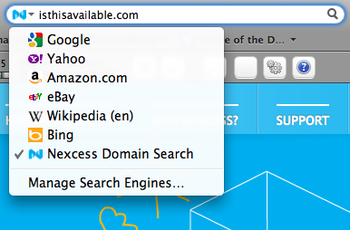 Nexcess Domain Search screenshot