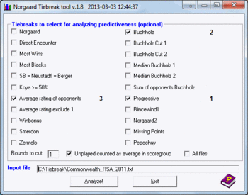 Norgaard Tiebreak screenshot