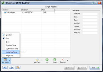 OakDoc XPS to PDF Converter screenshot 2
