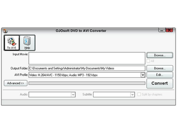 OJOsoft DVD to AVI Converter screenshot