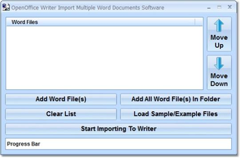 OpenOffice Writer Import Multiple Word Documents Software screenshot