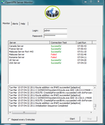 OpenVPN Server Monitor screenshot