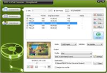 Oposoft DVD To iPod Converter screenshot