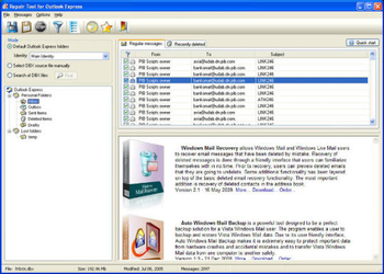 Outlook Express Repair Tool screenshot
