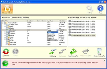 Outlook Sync & Backup screenshot