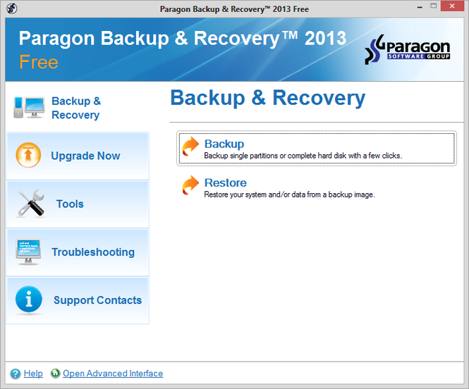 free paragon backup and recovery