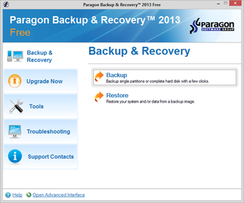 Paragon Backup & Recovery screenshot