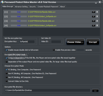 Password Protect Video Master screenshot