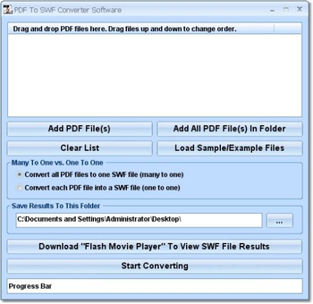 PDF To SWF Converter Software screenshot