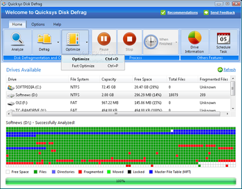 Portable Quicksys DiskDefrag screenshot 3