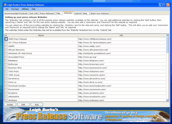 Press Release Software screenshot