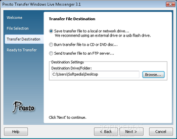 Presto Transfer Windows Live Messenger screenshot 2