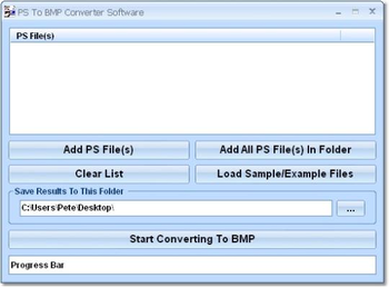 PS To BMP Converter Software screenshot