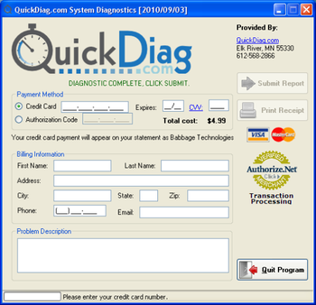 QuickDiag screenshot