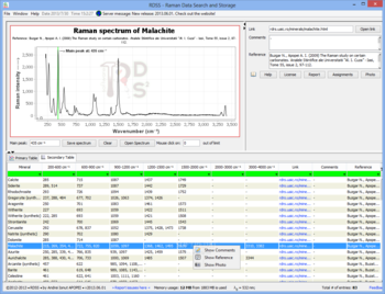 Raman Data Search and Storage screenshot 2
