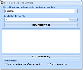 Record User Idle Time Software screenshot