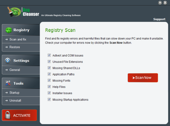 RegCleanser screenshot