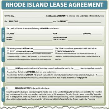 Rhode Island Lease Agreement screenshot