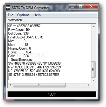 SDTS to DEM Converter screenshot