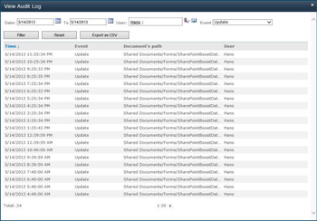 SharePoint Item Audit Log screenshot 3