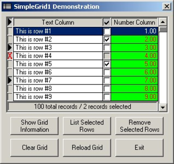 SimpleGrid1 ActiveX screenshot
